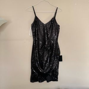Lulu’s Black Sequin Bodycon Dress